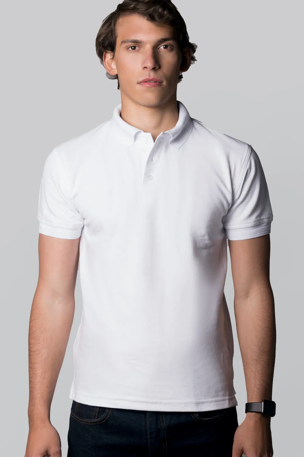 Playera Tipo Polo Blanca